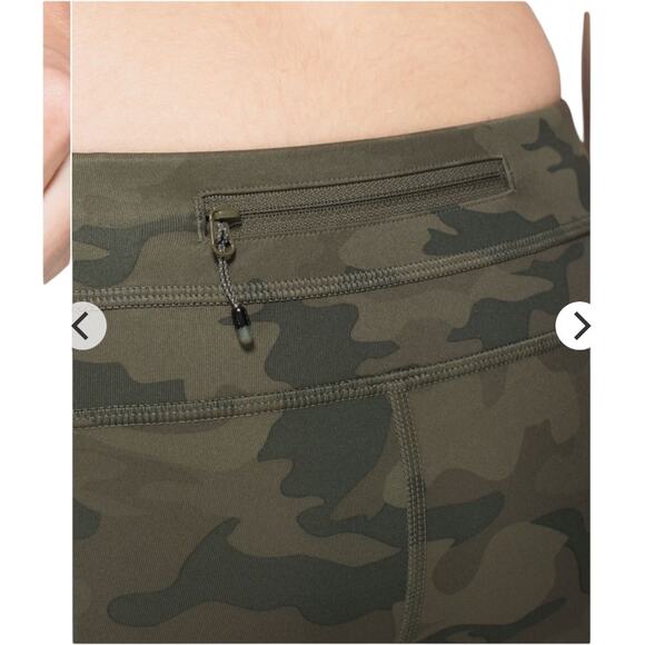 Lululemon Run Inspire Crop II All Luxtreme Savasana Camo Fatigue Green Sz 6 NEW - Picture 8 of 14